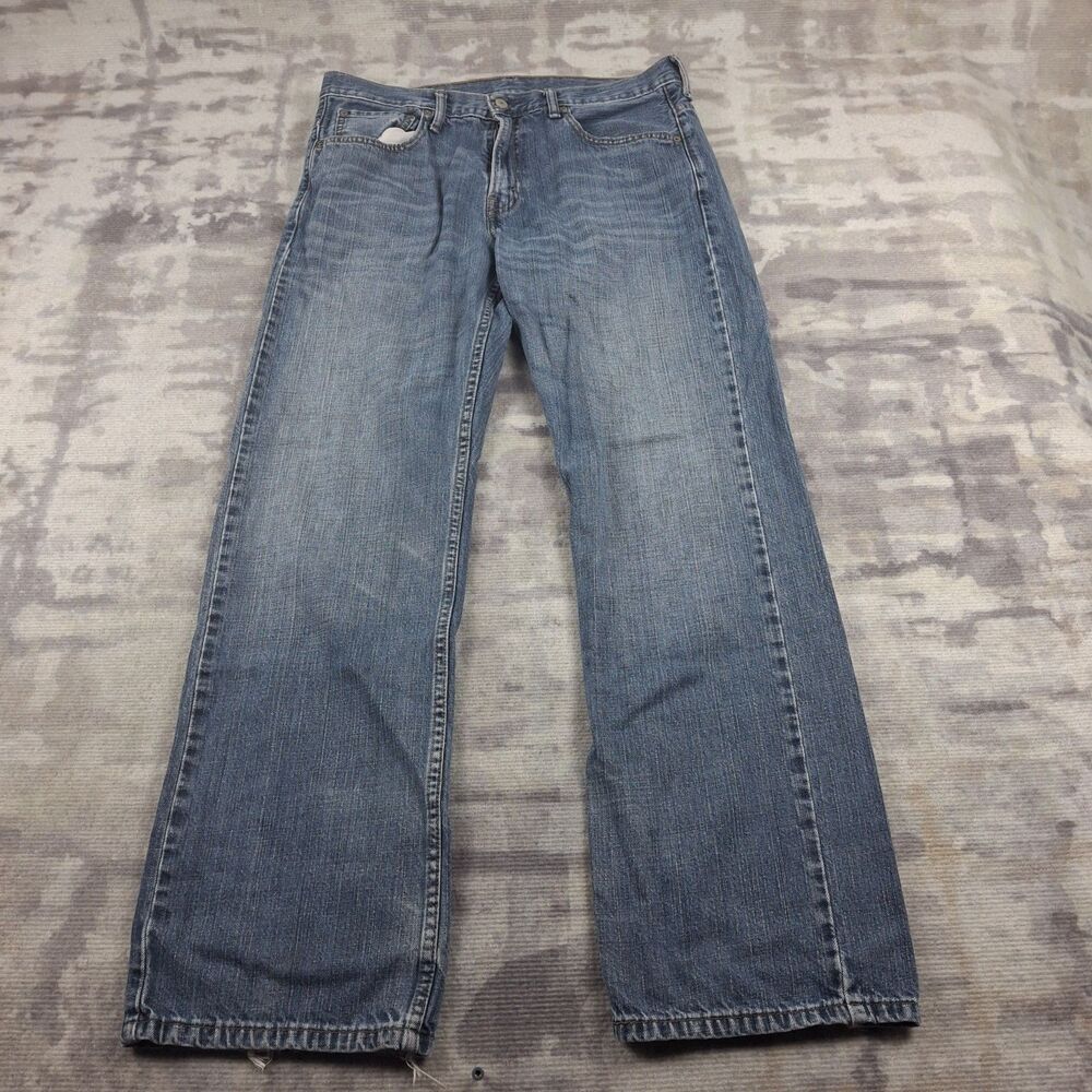 Levis 569 Loose Straight Leg Jeans Mens 33x34 Blue 2012 Baggy Cotton Denim
